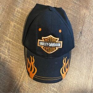 Harley-Davidson Black and Orange Velcro Hat
